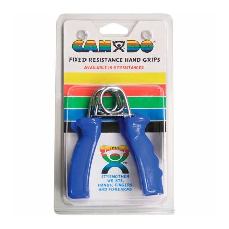 Fabrication Enterprises CanDo Fixed ErgoGrip Hand Exerciser, Blue, Hard, 24 lb. Resistance, 1 Pair 10-1807